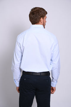 NAUTICA CAMISA MANGA LARGA DE HOMBRE AZUL