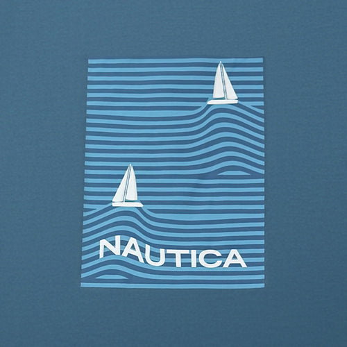 CAMISETA NAUTICA PARA NIÑO COLOR AZUL
