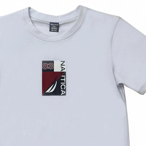 CAMISETA NAUTICA PARA NIÑO COLOR BLANCO