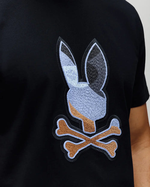 psycho bunny camiseta hombre fantasia negro