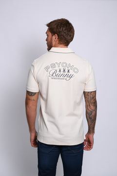 PSYCHO BUNNY POLO MANGA CORTA HOMBRE FANTASIA BEIGE