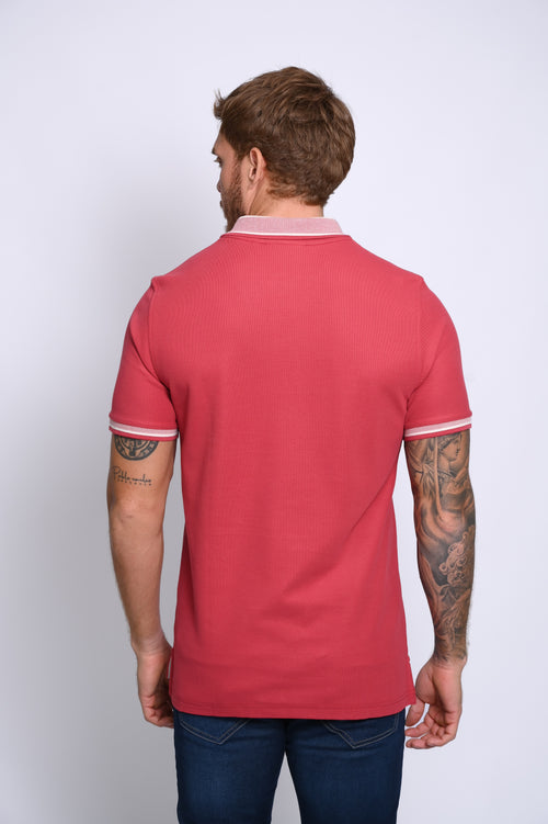 PSYCHO BUNNY POLO MANGA CORTA HOMBRE FANTASIA ROJO