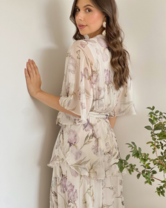 VESTIDO PRIMIA ROMINA FLORAL VIOLETA