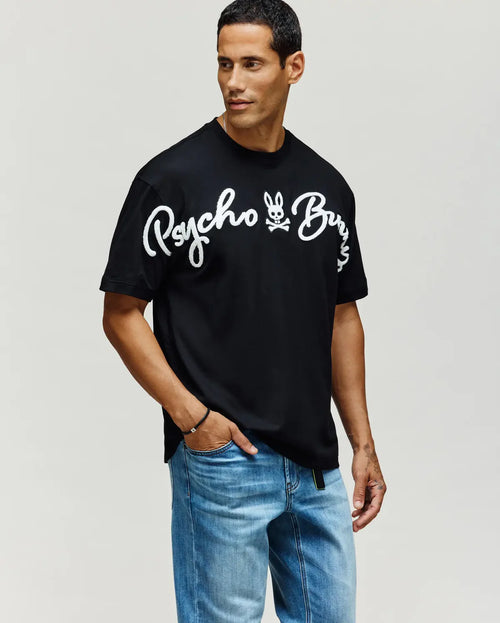PSYCHO BUNNY CAMISETAS HOMBRE NEGRO