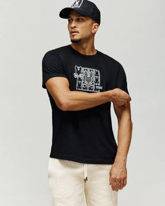 PSYCHO BUNNY CAMISETAS HOMBRE NEGRO