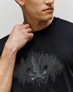 PSYCHO BUNNY CAMISETAS HOMBRE NEGRO