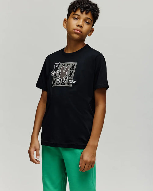 PSYCHO BUNNY CAMISETAS NIÑO NEGRO