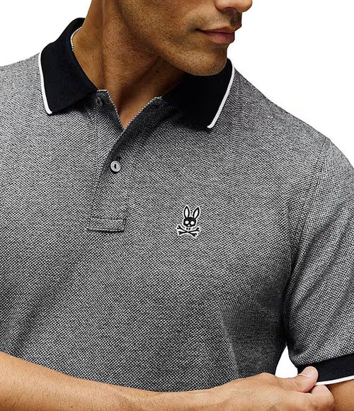 PSYCHO BUNNY CAMISETA TIPO POLO HOMBRE NEGRO