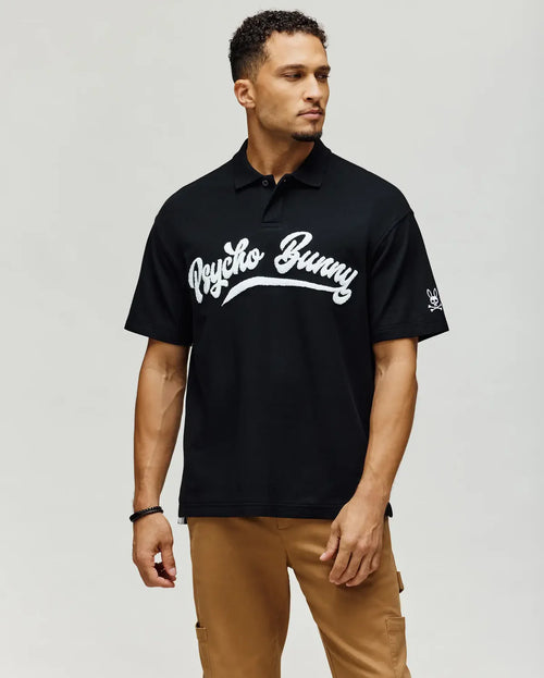 PSYCHO BUNNY CAMISETA TIPO POLO HOMBRE NEGRO