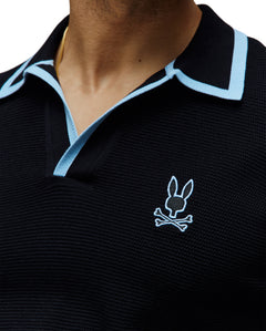 PSYCHO BUNNY CAMISETA TIPO POLO HOMBRE NEGRO