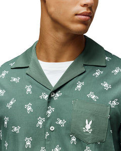 PSYCHO BUNNY CONJUNTO DE PIJAMA PARA HOMBRE VERDE