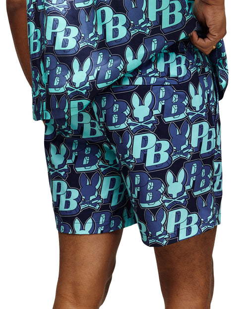 PSYCHO BUNNY TRAJES DE BAÑO HOMBRE AZUL