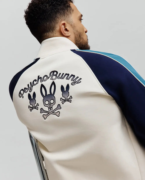 PSYCHO BUNNY CHAQUETA CAZADORA CON BLOQUE DE COLOR CASPIAN PARA CABALLERO HOMBRE BEIGE MT0500129250