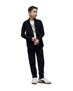 CAMISA M/L PSYCHO BUNNY PARA NIÑO COLOR NEGRO B0C713A200BLK