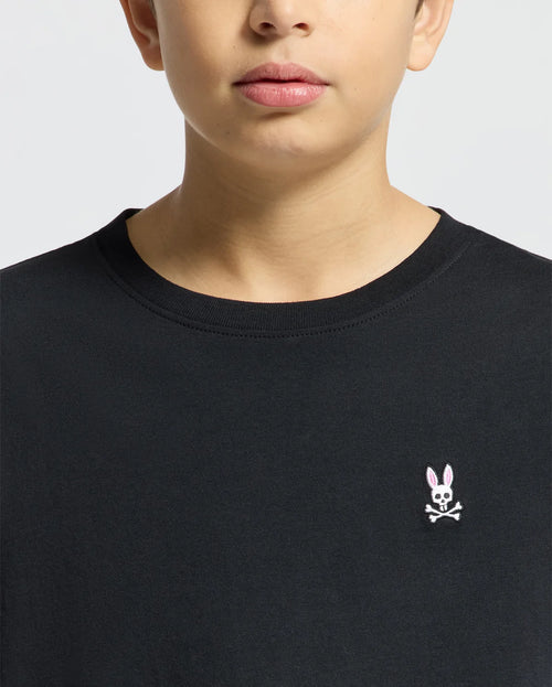 PSYCHO BUNNY CAMISETA NIÑO CUELLO REDONDO NEGRO