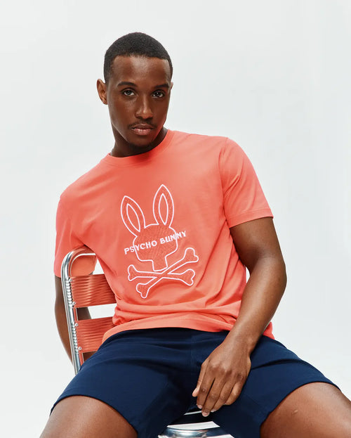 T-SHIRT PSYCHO BUNNY PARA HOMBRE COLOR NARANJA MT0200282660
