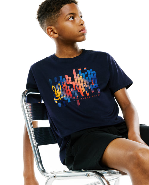 CAMISETA PSYCHO BUNNY PARA NIÑO COLOR AZUL
