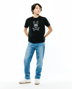 CAMISETA PSYCHO BUNNY PARA NIÑO COLOR NEGRO