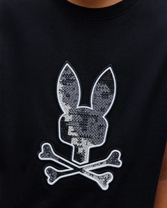 PSYCHO BUNNY CAMISETA ESTAMPADA BORDADA OLIVIER PARA NIÑO NIÑO NEGRO KT0200164001