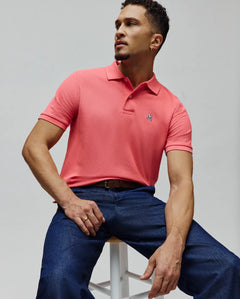 PSYCHO BUNNY POLO CLÁSICO PARA CABALLERO HOMBRE ROJO B6K001F200656