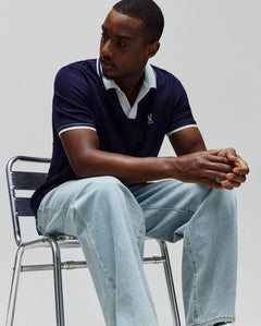 POLO M/C PSYCHO BUNNY PARA HOMBRE COLOR AZUL MT0100135402