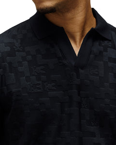 PSYCHO BUNNY POLO JERSEY JACQUARD JOSH PARA CABALLERO HOMBRE NEGRO MT0100144001