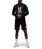 SUDADERA PSYCHO BUNNY PARA HOMBRE COLOR NEGRO MT0500137001
