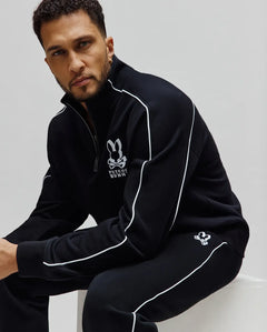 SUDADERA PSYCHO BUNNY PARA HOMBRE COLOR NEGRO MT0500175001