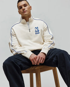 SUDADERA PSYCHO BUNNY PARA HOMBRE COLOR BLANCO MT0500175250