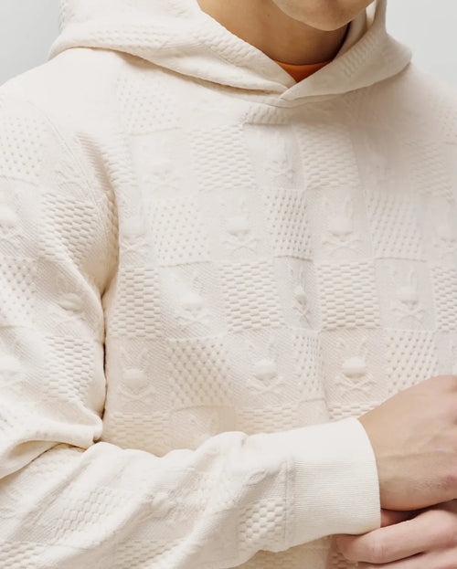 PSYCHO BUNNY SUDADERA CON CAPUCHA JACQUARD DUSTIN PARA CABALLERO HOMBRE BEIGE MT0500143250