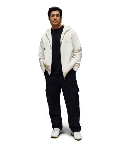 PSYCHO BUNNY SUDADERA CON CAPUCHA Y CREMALLERA BARRY PARA CABALLERO HOMBRE BEIGE MT0500176250