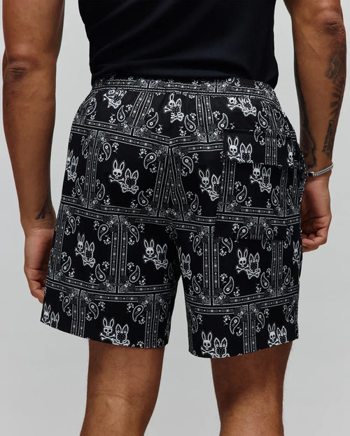 T-SWIM PSYCHO BUNNY PARA HOMBRE COLOR NEGRO MB1000053001