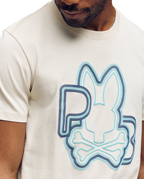 PSYCHO BUNNY CAMISETA HOMBRE CUELLO REDONDO BEIGE