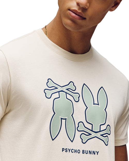 PSYCHO BUNNY CAMISETA HOMBRE CUELLO REDONDO BEIGE