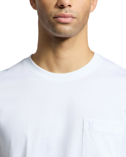 PSYCHO BUNNY CAMISETA HOMBRE CUELLO REDONDO BLANCO