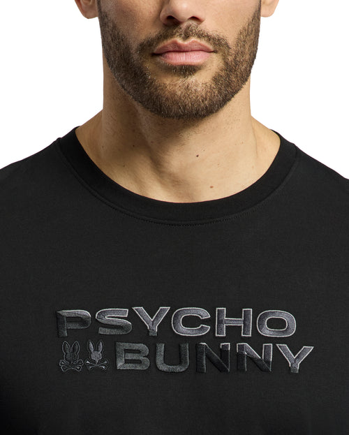 PSYCHO BUNNY CAMISETA HOMBRE CUELLO REDONDO NEGRO