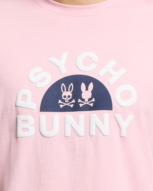 PSYCHO BUNNY CAMISETA HOMBRE CUELLO REDONDO ROSADO