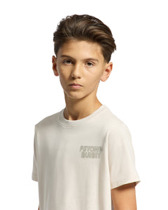 PSYCHO BUNNY CAMISETA NIÑO CUELLO REDONDO BEIGE