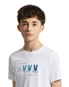 PSYCHO BUNNY CAMISETA NIÑO CUELLO REDONDO BLANCO