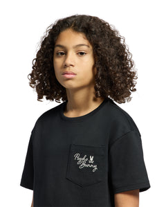 PSYCHO BUNNY CAMISETA NIÑO CUELLO REDONDO NEGRO