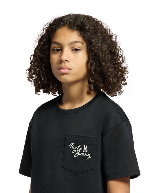 PSYCHO BUNNY CAMISETA NIÑO CUELLO REDONDO NEGRO