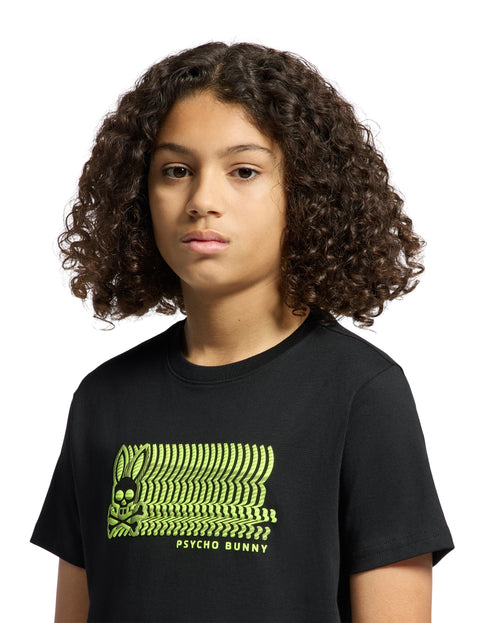 PSYCHO BUNNY CAMISETA NIÑO CUELLO REDONDO NEGRO