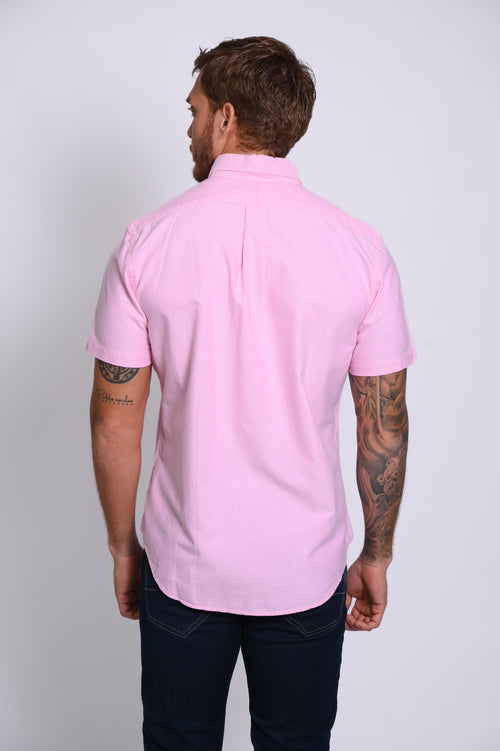 RALPH LAUREN CAMISA MANGA CORTA HOMBRE ROSADO