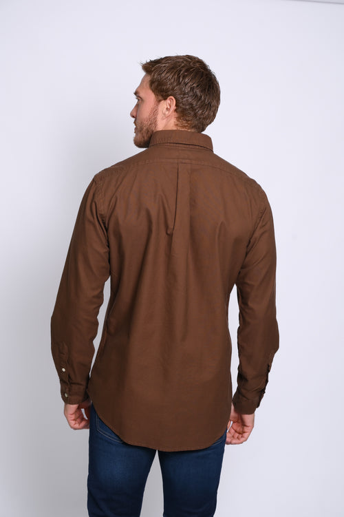 RALPH LAUREN CAMISA MANGA LARGA HOMBRE MARRON