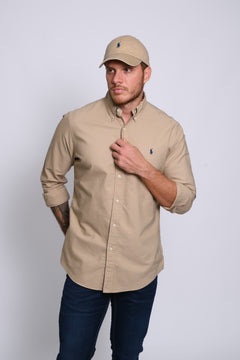 RALPH LAUREN CAMISA MANGA LARGA HOMBRE KHAKI