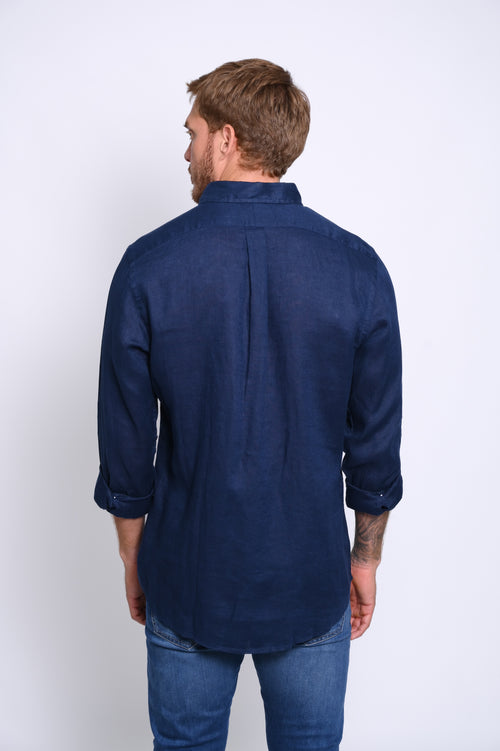 RALPH LAUREN CAMISA MANGA LARGA HOMBRE AZUL