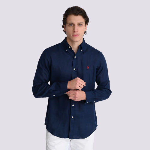 RALPH LAUREN CAMISA MANGA LARGA HOMBRE AZUL