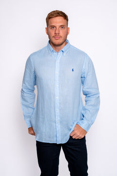 RALPH LAUREN CAMISA MANGA LARGA HOMBRE AZUL