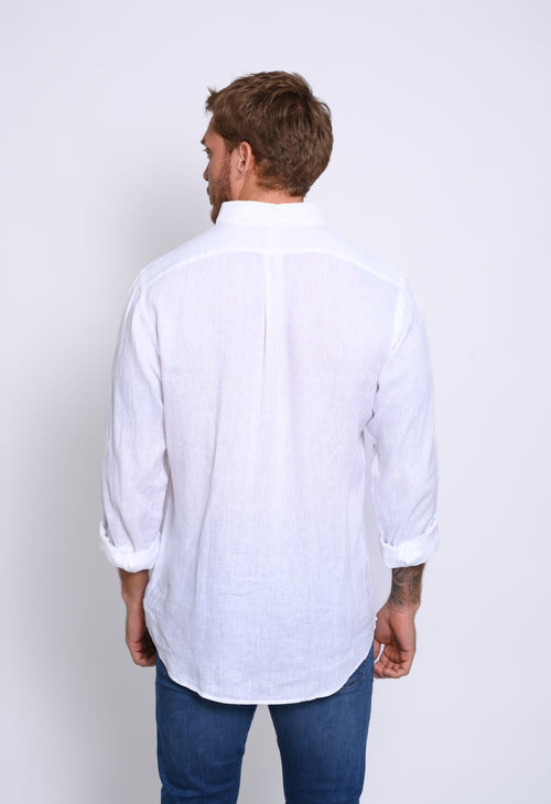 RALPH LAUREN CAMISA MANGA LARGA HOMBRE BLANCO
