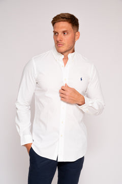 RALPH LAUREN CAMISA MANGA LARGA HOMBRE BLANCO